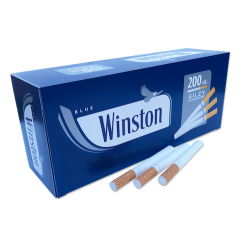 WINSTON Blue King Size 200 Empty Filter Tubes Fine Quality